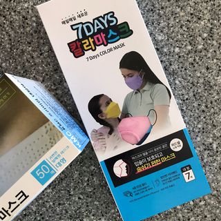 건강누리인터내셔날 (마스크 특집) 7DAYS 컬러마스크 (컬러7매)+ KMC 프리미엄 덴탈마스크(50매) — 5점을 준 리뷰어가 2022년 7월 올린 사용 사진