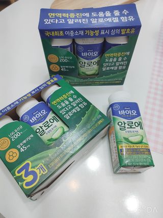 LIVE 매일바이오 알로에 드링킹 요거트 — 5점을 준 리뷰어가 2022년 4월 올린 사용 사진