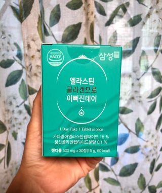 체인미 엘라스틴 콜라겐으로 이뻐진데이 500mg x 30정 — 4.5점을 준 리뷰어가 2021년 12월 올린 사용 사진