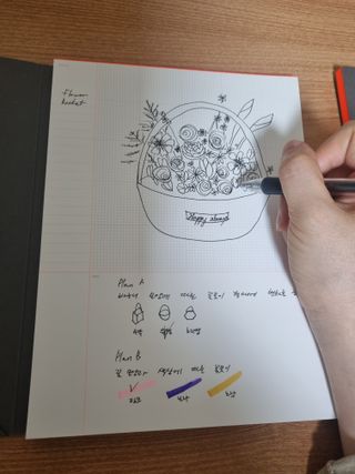 플러스엑스 오브젝트 Object by 3 크리에이티브 세트 - 아이디어노트, 위클리플래너, 스티키메모패드 — 5점을 준 리뷰어가 2022년 3월 올린 사용 사진