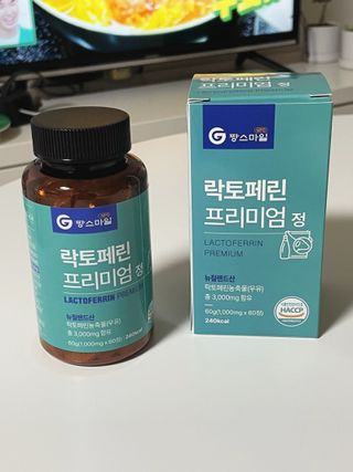 짱스마일 락토페린 프리미엄 정 1000ml x 60정 — 5점을 준 리뷰어가 2022년 12월 올린 사용 사진