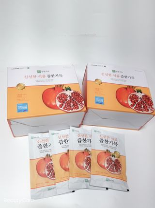 즙한가득 양배추사과즙/석류즙 30포, 선물박스 택1 — 4점을 준 리뷰어가 2022년 1월 올린 사용 사진