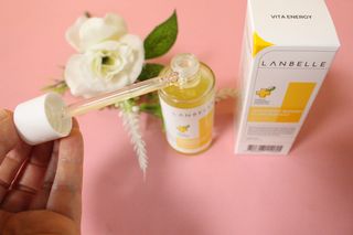 랑벨 비타 에너지 잡티 앰플 50ml 고농축 비타민, 저자극, 수분 촉촉, 미백 앰플 — 5점을 준 리뷰어가 2022년 4월 올린 사용 사진