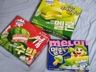 2024 오리온 여름한정판 초코파이 수박 / 후레쉬베리 멜론 / 멜론송이 — 5점을 준 리뷰어가 2024년 7월 올린 사용 사진