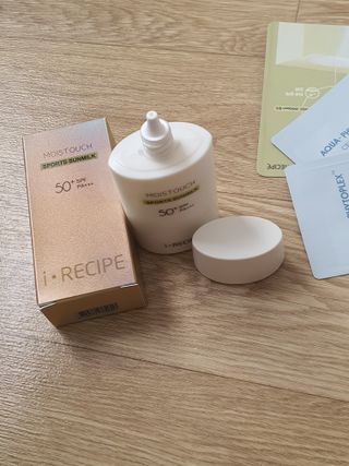 아이레시피 모이스트터치 스포츠 선밀크 50ml (SPF50+ PA+++) — 5점을 준 리뷰어가 2023년 6월 올린 사용 사진