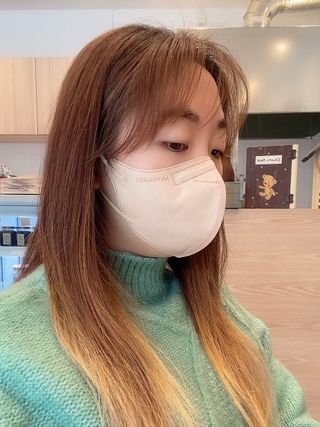 애니가드 셋업메베마스크 (대형 4컬러 + 중형 4컬러) — 4.5점을 준 리뷰어가 2022년 4월 올린 사용 사진