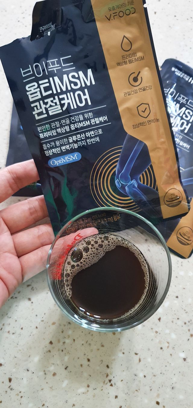 [브이푸드] 옵티MSM 관절케어 (70ml x30포) 리뷰 사진