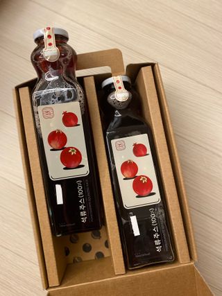 [바이윙클] 페르시아 유기농 석류 착즙주스 750ml 2병 + 선물박스 세트 — 4점을 준 리뷰어가 2022년 3월 올린 사용 사진