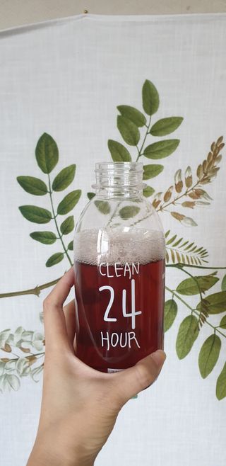 클린24시간 1BOX(5포) + 전용보틀(500ml) — 4점을 준 리뷰어가 2022년 7월 올린 사용 사진