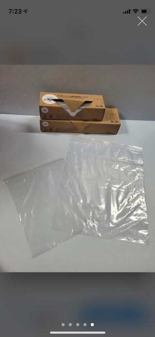 노플(NOPL) 노플 친환경 바이오 산화 생분해  항균 일회용 위생 비닐장갑 100매 + 지퍼백 소형, 대형 — 5점을 준 리뷰어가 2021년 9월 올린 사용 사진