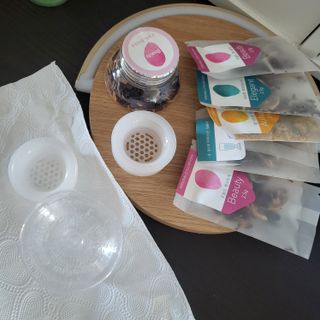 K-doraji K도라지  냉침 허브차 싸이티세트 (냉침용 캡차*2개  3종 리필차*5개) — 5점을 준 리뷰어가 2022년 7월 올린 사용 사진