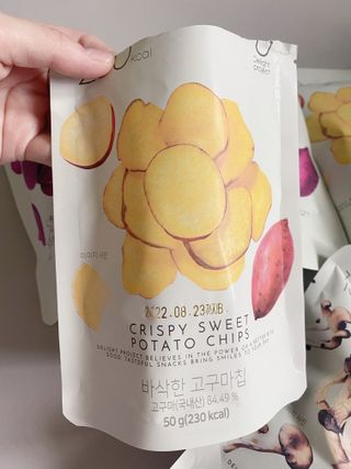 딜라이트 프로젝트 바삭한 원물칩 3종 고구마칩, 자색고구마칩, 느타리버섯칩 [총 6봉지] — 5점을 준 리뷰어가 2022년 3월 올린 사용 사진