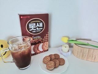 롯데제과 롯샌 카페크런치 — 5점을 준 리뷰어가 2021년 10월 올린 사용 사진
