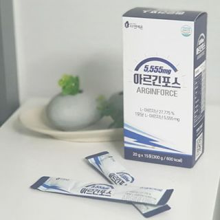 자연에온 아르긴포스 L-아르기닌 5555mg 스틱 15개입 1박스 — 4.5점을 준 리뷰어가 2021년 7월 올린 사용 사진
