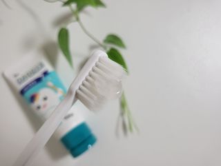 닥터데디스 안심불소 튼튼치약(청포도, 민트 중 택 1) 60g + 여행용 미니 치약 15g — 5점을 준 리뷰어가 2022년 8월 올린 사용 사진