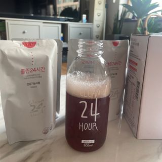 클린24시간 1BOX(5포) + 전용보틀(500ml) — 4점을 준 리뷰어가 2022년 7월 올린 사용 사진