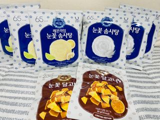 딜라이트 프로젝트  달콤한 눈꽃 간식세트( 눈꽃 솜사탕 / 레몬라임 솜사탕 / 달고나 총 7EA+스마트톡 증정) — 5점을 준 리뷰어가 2022년 5월 올린 사용 사진