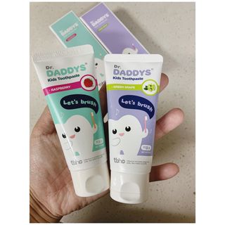 닥터데디스 안심저불소 키즈치약 (라즈베리, 청포도향 중 택 1) 60g +  여행용 미니 치약 15g — 5점을 준 리뷰어가 2022년 8월 올린 사용 사진
