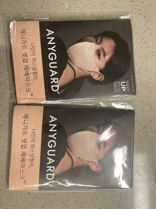 애니가드 셋업메베마스크 (대형 4컬러 + 중형 4컬러) — 5점을 준 리뷰어가 2022년 4월 올린 사용 사진