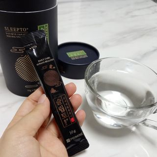 프리마인 자체 기업부설 연구소에서 찾아낸 건강한 수면의 비밀.  슬립토 플러스 30포 — 4.5점을 준 리뷰어가 2022년 1월 올린 사용 사진