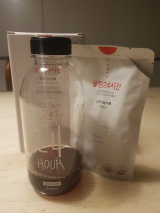 클린24시간 1BOX(5포) + 전용보틀(500ml) — 4점을 준 리뷰어가 2022년 12월 올린 사용 사진