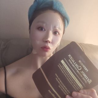 웰더마 프리미엄 PDRN 엑소좀 하이드로겔 피팅 마스크 1박스(4매입) — 5점을 준 리뷰어가 2025년 5월 올린 사용 사진