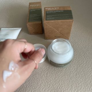 마리엔메이 센서티브 수딩 젤 크림 + 어성초 티트리 추출물 세럼 + 어성초 티트리 모공 클렌징 폼 — 4.5점을 준 리뷰어가 2021년 10월 올린 사용 사진
