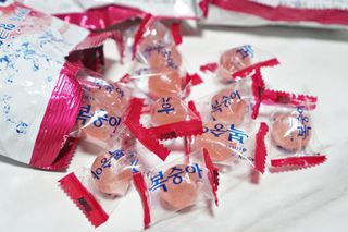 청포도캔디 복숭아캔디 — 5점을 준 리뷰어가 2022년 11월 올린 사용 사진