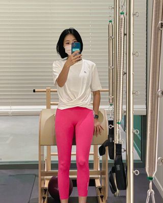 더그린랩 WOMEN TWIST MODAL SHORT SLEEVE — 5점을 준 리뷰어가 2023년 6월 올린 사용 사진