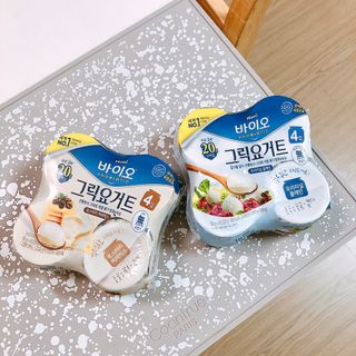 매일바이오 그릭요거트 오리지널 플레인 4개, 로스터리 커피믹스 4개 — 5점을 준 리뷰어가 2021년 12월 올린 사용 사진