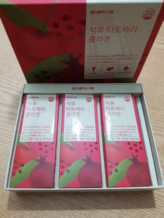 서울약사신협_석류 타트체리 콜라겐_10g x 30포 — 5점을 준 리뷰어가 2021년 7월 올린 사용 사진