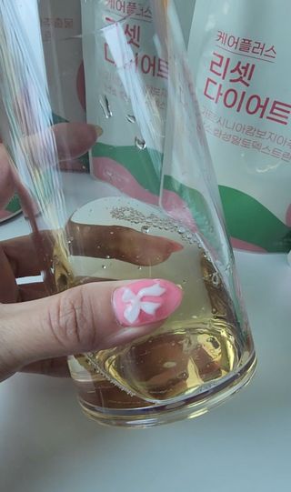 [경남제약헬스케어] 케어플러스 리셋 다이어트 청포도맛 100ml X 5포 (5일분) — 5점을 준 리뷰어가 2023년 5월 올린 사용 사진