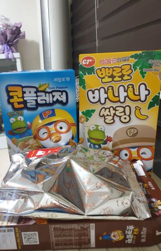 씨알푸드 뽀로로 시리얼 3종 — 5점을 준 리뷰어가 2022년 2월 올린 사용 사진