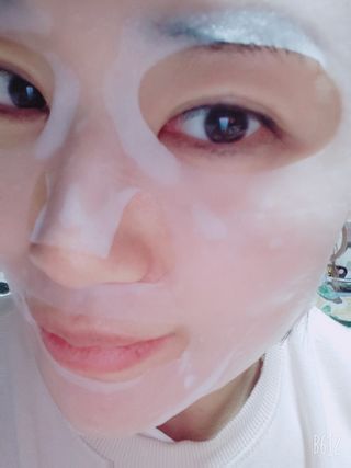 쿠피 피디알엔 연어 더마 페이셜 마스크 — 5점을 준 리뷰어가 2022년 1월 올린 사용 사진