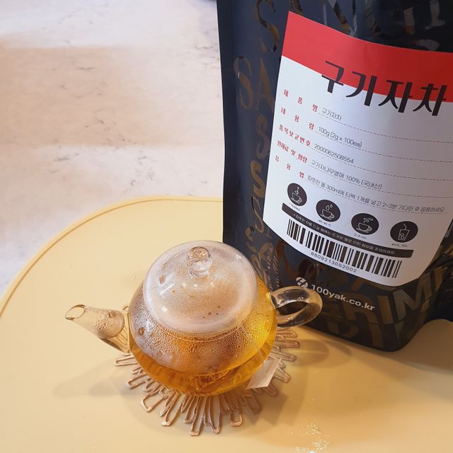산그리메 국내산 구기자차 100티백 대용량 삼각티백차 리뷰 사진