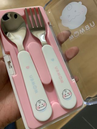 유비맘 스푼포크 케이스 세트 1+1 _컬러랜덤 발송 — 5점을 준 리뷰어가 2021년 1월 올린 사용 사진