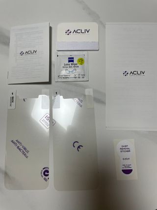 아클리브 Eco 항균 항바이러스 액정 보호필름(iPhone) — 5점을 준 리뷰어가 2022년 7월 올린 사용 사진