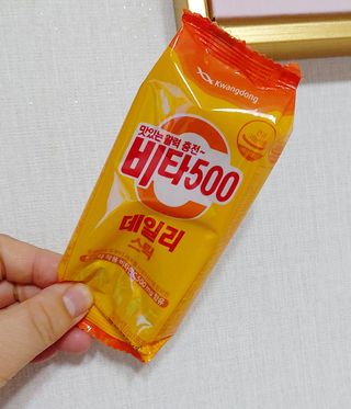 광동제약 [광동] 비타500데일리스틱 70포X2개 + 뚱랑이엽서 + 쇼핑백 증정 — 5점을 준 리뷰어가 2022년 1월 올린 사용 사진