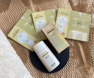 아이레시피 모이스트터치 스포츠 선밀크 50ml (SPF50+ PA+++) — 5점을 준 리뷰어가 2023년 2월 올린 사용 사진