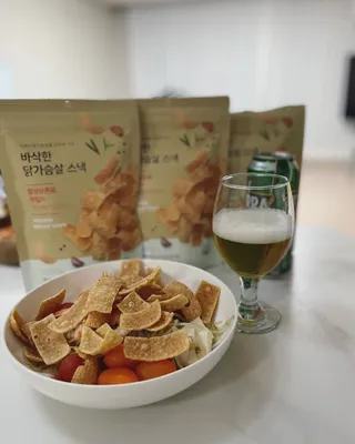 모던하우스 오픈에 구워 바삭한 국내산 닭가슴살 스낵 — 5점을 준 리뷰어가 2022년 10월 올린 사용 사진