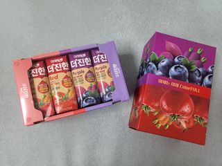 [롯데칠성] 야채듬뿍 더'진한 [롯데칠성] 야채는 이제 COLORFULL! 야채듬뿍  더 진한 레드 4개 +퍼플 4개 (총 8개) — 5점을 준 리뷰어가 2023년 6월 올린 사용 사진