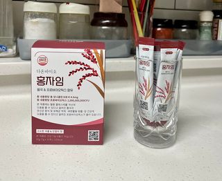 하루 1포로 콜레스테롤, 유산균, 고역가 소화효소까지 한번에 섭취! 다온바이오 홍자임 1개월분(30포) — 4점을 준 리뷰어가 2022년 12월 올린 사용 사진