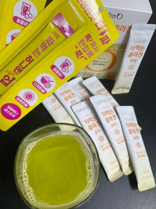 [음료수 대신 가능!]  빠르게 흡수되는 아임오 타먹는 콜라겐 1박스 — 4점을 준 리뷰어가 2023년 4월 올린 사용 사진