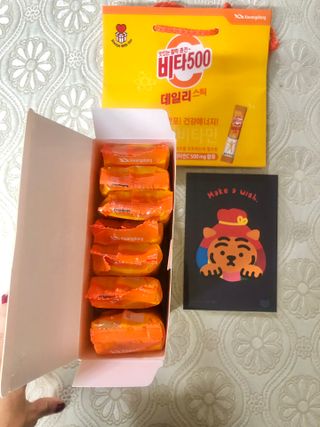 광동제약 [광동] 비타500데일리스틱 70포X2개 + 뚱랑이엽서 + 쇼핑백 증정 — 5점을 준 리뷰어가 2022년 1월 올린 사용 사진