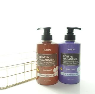 쿤달 [KUNDAL 공식] 프리미엄 헤어 케어 스페셜 세트 샴푸 500ml &amp; 트리트먼트 500ml — 5점을 준 리뷰어가 2021년 3월 올린 사용 사진