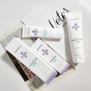바노바기 코스메틱 바노바기 밀크씨슬 리페어 시카 폼 클렌저 플러스 120ml + 선스크린 플러스 50ml — 5점을 준 리뷰어가 2023년 8월 올린 사용 사진