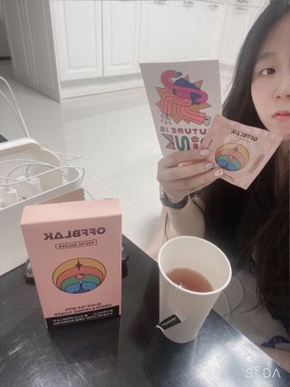 [오프블랙] 아침을 상큼하게 시작하는 에너지티! 유아골든 블렌딩홍차 12T — 4점을 준 리뷰어가 2022년 1월 올린 사용 사진
