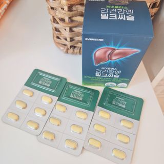 [경남제약헬스케어] 케어플러스 간건강엔 밀크씨슬 500mg 60정/2개월분/비타민B 5종+세레늄 — 5점을 준 리뷰어가 2024년 1월 올린 사용 사진