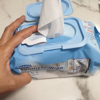 햅스 세균없는 주방 대형 2팩, HAPS sanitizer wipe — 5점을 준 리뷰어가 2022년 2월 올린 사용 사진
