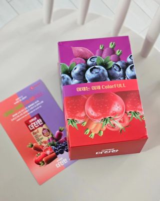 [롯데칠성] 야채듬뿍 더'진한 [롯데칠성] 야채는 이제 COLORFULL! 야채듬뿍  더 진한 레드 4개 +퍼플 4개 (총 8개) — 5점을 준 리뷰어가 2023년 6월 올린 사용 사진